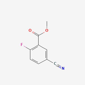 Methyl 5-cyano-2-fluorobenzoate structure, CAS 337362-21-7