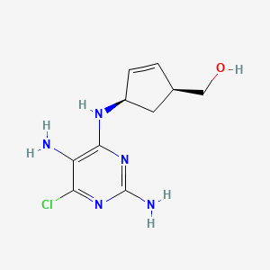 (1S,4R)-4-[(2,5-DiaMino-6-chloro-4-pyriMidinyl)aMino]-2-cyclopentene-1-Methanol structure, CAS 141271-11-6