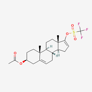 (3β)-Androsta-5,16-diene-3,17-diol 3-Acetate 17-(Trifluoromethanesulfonate) structure, CAS 115375-60-5