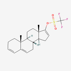 Androsta-3,5,16-trien-17-ol Trifluoromethanesulfonate structure, CAS 154229-36-4