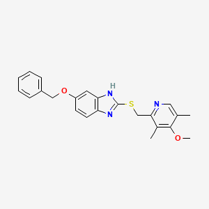 5-BENZYLOXY-2-{[(3,5-DIMETHYL-4-METHOXY-2-PYRIDINYL)METHYL]THIO}-1-BENZIMIDAZOLE structure, CAS 1076198-98-5
