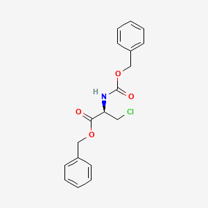 3-Chloro-N-[(phenylmethoxy)carbonyl]-L-alanine phenylmethyl ester structure, CAS 55822-82-7