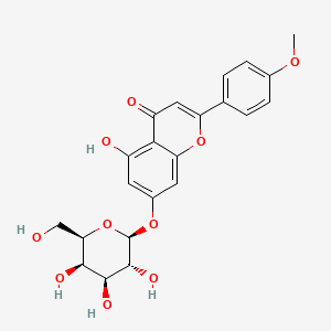 7-(β-D-Galactopyranosyloxy)-5-hydroxy-2-(4-Methoxyphenyl)- structure, CAS 80443-15-8