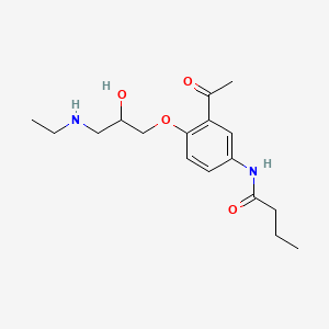 rac N-Desisopropyl-N-ethyl Acebutolol structure, CAS 441019-91-6