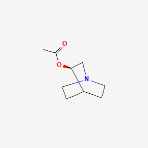 1-Azabicyclo[2.2.2]octan-3-ol, 3-acetate, (3R)- structure, CAS 59653-40-6