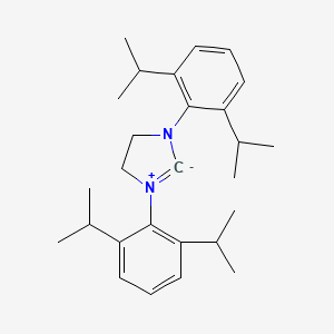 1,3-Bis(2,6-di-i-propylphenyl)-4,5-dihydroimidazol-2-ylidine structure, CAS 258278-28-3