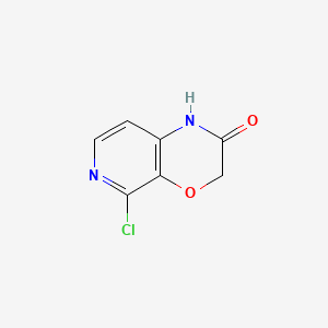 5-Chloro-1H-pyrido[3,4-b][1,4]oxazin-2(3H)-one structure, CAS 1260811-66-2