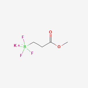 Potassium 3-trifluoroboratopropionate methyl ester structure, CAS 1023357-63-2