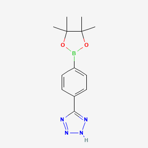 2H-Tetrazole, 5-[4-(4,4,5,5-tetramethyl-1,3,2-dioxaborolan-2-yl)phenyl]- structure, CAS 775351-40-1