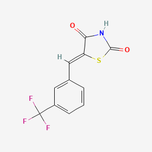 (5Z)-5-[[3-(Trifluoromethyl)phenyl]methylene]-2,4-thiazolidinedione structure, CAS 438190-29-5