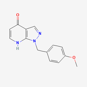 1H-Pyrazolo[3,4-b]pyridin-4-ol, 1-[(4-Methoxyphenyl)Methyl]- structure, CAS 924909-16-0