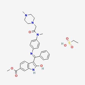 Nintedanib Ethanesulfonate Salt structure, CAS 656247-18-6
