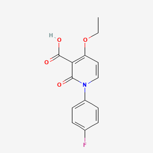 4-ethoxy-1-(4-fluorophenyl)-2-oxo-1,2-dihydropyridine-3-carboxylicacid structure, CAS 1174046-90-2