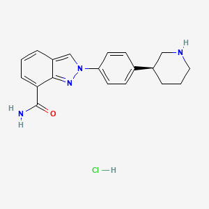 (S)-2-(4-(piperidin-3-yl)phenyl)-2H-indazole-7-carboxaMide structure, CAS 1038915-64-8