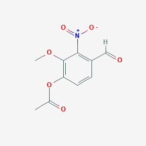 4-FORMYL-2-METHOXY-3-NITROPHENYL ACETATE structure, CAS 2698-69-3