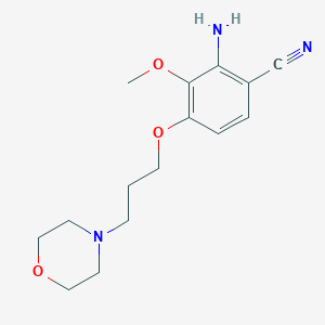 2-amino-3-methoxy-4-(3-morpholin-4-ylpropoxy)benzonitrile structure, CAS 1032570-98-1