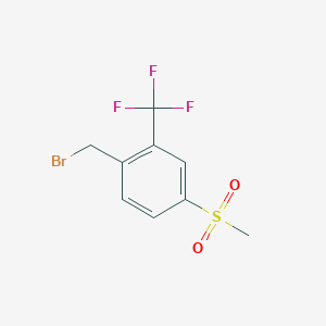 2-(Bromomethyl)-5-(methylsulphonyl)benzotrifluoride structure, CAS 934557-65-0