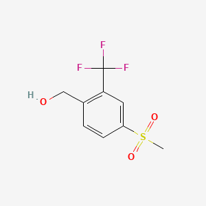 (4-(Methylsulfonyl)-2-(trifluoroMethyl)phenyl)Methanol structure, CAS 1215323-17-3