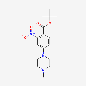 tert-butyl 4-(4-methylpiperazin-1-yl)-2-nitrobenzoate structure, CAS 942271-61-6