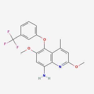 2,6-DIMETHOXY-4-METHYL-5-[3-(TRIFLUOROMETHYL)PHENOXY]QUINOLIN-8-AMINE structure, CAS 106635-86-3