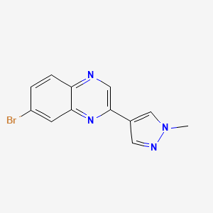 7-bromo-2-(1-methyl-1H-pyrazol-4-yl)Quinoxaline structure, CAS 1083325-87-4