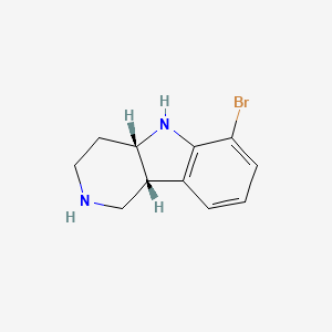 (4aS,9bR)-6-bromo-2,3,4,4a,5,9b-hexahydro-1H-pyrido[4,3-b]indole structure, CAS 1059630-07-7