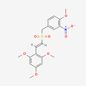 (E)-2,4,6-TriMethoxystyryl 4-Methoxy-3-Nitrobenzyl sulfone structure, CAS 592542-52-4