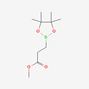 Methyl 3-(4,4,5,5-tetramethyl-[1,3,2]dioxaborolan-2-yl) propionate structure, CAS 1150561-77-5