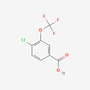4-CHLORO-3-(TRIFLUOROMETHOXY)BENZOIC ACID structure, CAS 886500-50-1