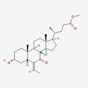 (E/Z)-3α-hydroxy-6-ethylidene-7-keto-5β-cholan-24-oic acid Methyl ester structure, CAS 863239-59-2