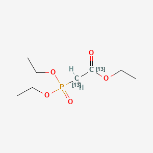 TRIETHYL PHOSPHONOACETATE-13C2 structure, CAS 100940-60-1