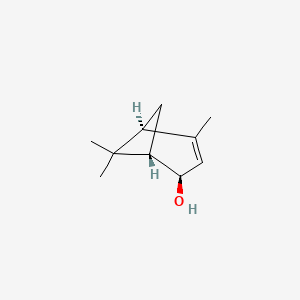 [1S-(1alpha,2alpha,5alpha)]-4,6,6-trimethylbicyclo[3.1.1]hept-3-en-2-ol structure, CAS 19890-02-9
