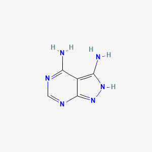 1H-Pyrazolo[3,4-d]pyrimidine-3,4-diamine (9CI) structure, CAS 640284-75-9