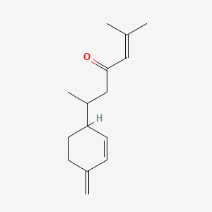 2-methyl-6-(4-methylidene-1-cyclohex-2-enyl)hept-2-en-4-one structure, CAS 82508-14-3