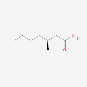 (S)-3-METHYLHEPTANOIC ACID structure, CAS 59614-85-6