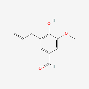 3-ALLYL-4-HYDROXY-5-METHOXY-BENZALDEHYDE structure, CAS 20240-58-8