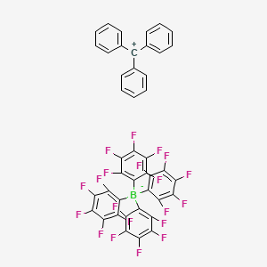 Trityl tetrakis(pentafluorophenyl)borate structure, CAS 136040-19-2