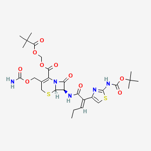 (tert-Butoxycarbonyl)oxycefcapene pivoxil structure, CAS 105889-80-3