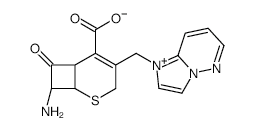 (1R,8S)-8-Amino-4-(imidazo[1,2-b]pyridazin-1-ium-1-ylmethyl)-7-ox o-2-thiabicyclo[4.2.0]oct-4-ene-5-carboxylate structure, CAS 167271-60-5