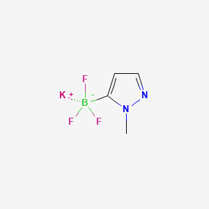 Potassium trifluoro(1-methyl-1H-pyrazol-5-yl)borate structure, CAS 1258323-45-3