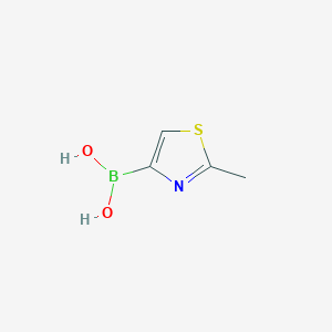 B-(2-methyl-4-thiazolyl)Boronic acid structure, CAS 1246761-85-2
