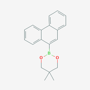 9-Phenanthreneboronic acid neopentylglycol ester structure, CAS 1416371-19-1