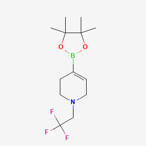 4-(4,4,5,5-tetramethyl-1,3,2-dioxaborolan-2-yl)-1-(2,2,2-trifluoroethyl)-1,2,3,6-tetrahydropyridine structure, CAS 1219931-41-5
