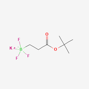 Potassium 3-trifluoroboratopropionate tert-butyl ester structure, CAS 1023357-66-5