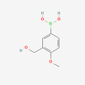 (3-(hydroxyMethyl)-4-Methoxyphenyl)boronic acid structure, CAS 908142-03-0