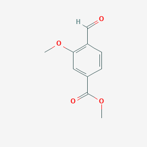 Methyl 4-formyl-3-methoxybenzoate structure, CAS 74733-24-7