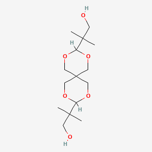 3,9-BIS(1,1-DIMETHYL-2-HYDROXYETHYL)-2,4,8,10-TETRAOXASPIRO[5.5]UNDECANE structure, CAS 1455-42-1