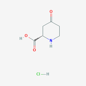 (S)-4-Oxo-piperidine-2-carboxylic acid hydrochloride structure, CAS 116049-23-1