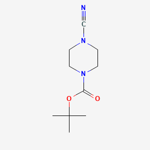 4-Cyanopiperazine-1-carboxylic acid tert-butyl ester structure, CAS 113534-02-4