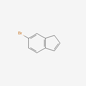 1H-INDENE, 6-BROMO- structure, CAS 33065-61-1
